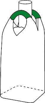 2 loops FIBC with 2 filling spout & flat bottom 