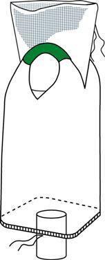 2 loops FIBC with skirt & discharge spout 