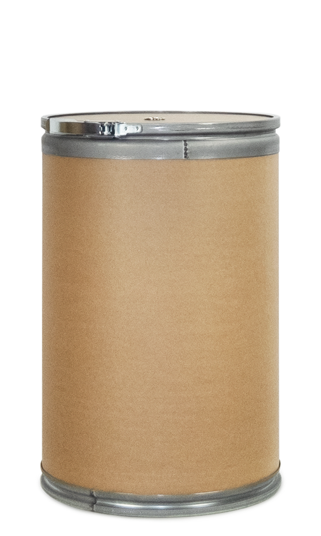 Standard fibre drums reinforced with metal chimes. Lightweight and