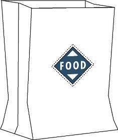 PE-sack with open top & block bottom Food approved  (The image is owned by Accon AB) 