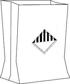 PE-sack with open top & block bottom - Dangerous Goods (The image is owned by Accon AB) 