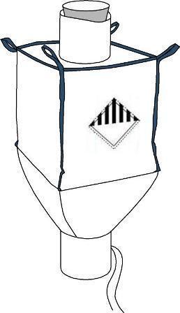 FIBC UN13H3/Y with filling- and discharge spout with conical bottom ...