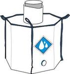 Liquid Bag with fillingspout & flat base with valve, 8 sides