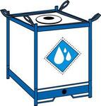 Liquid Bag with top-valve & flat botton/drain valve with Steel-rack