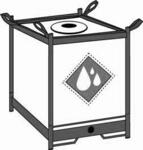 Liquid Bag with top-valve & flat botton/drain valve with Wooden-rack