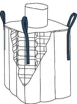 4 loop FIBC Q-bag with filling spout & flat bottom