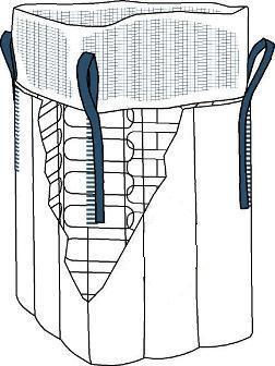 4 loop FIBC Q-bag with skirt & flat bottom