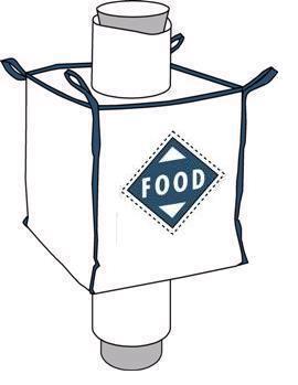 4 loop FIBC with filling- & discharge spout with liner - Food approved (image owned by Accon)