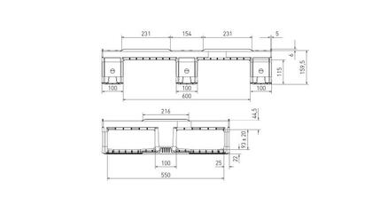 Plastpall 800x600x155 mm