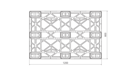 Plastpall 1200x800 mm