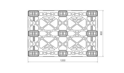 Plastpall 1200x800 mm