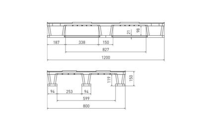 Plastpall 1200x800 mm