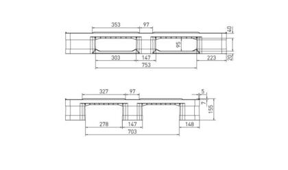 Plastpall 1200x1000x155 mm