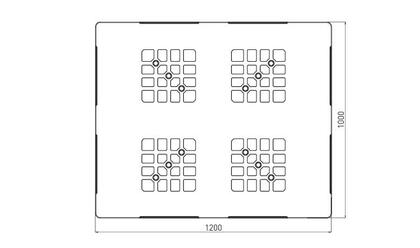 Plastpall 1200x1000x160 mm